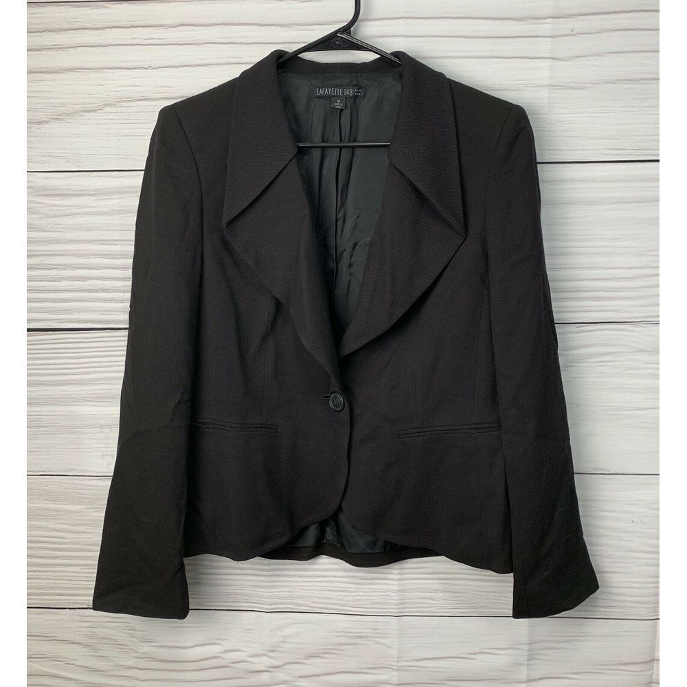 Lafayette Blazer Jacket Black Single Button 10